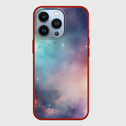 Чехол для iPhone 13 Pro Нежный космос, цвет: 3D-красный