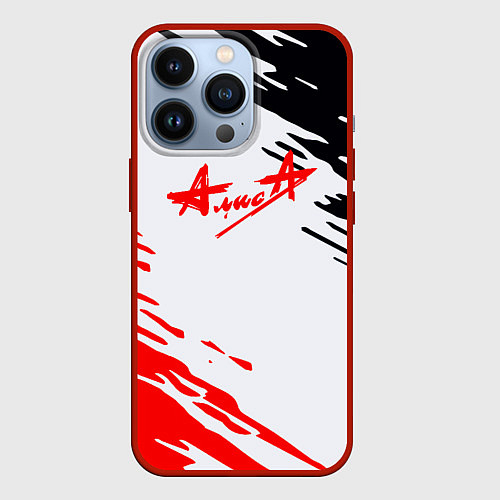 Чехол iPhone 13 Pro Алиса рок краски готические / 3D-Красный – фото 1