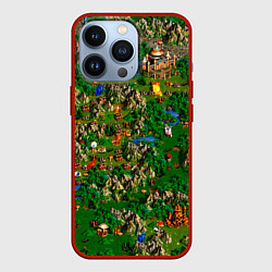 Чехол для iPhone 13 Pro Карта из Героев 3, цвет: 3D-красный