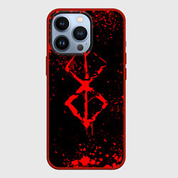 Чехол для iPhone 13 Pro Клеймо жертвы и брызги - Аниме Берсерк, цвет: 3D-красный