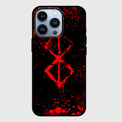 Чехол для iPhone 13 Pro Клеймо жертвы и брызги - Аниме Берсерк, цвет: 3D-черный