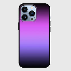 Чехол для iPhone 13 Pro Градиент чёрно-сиреневый, цвет: 3D-черный