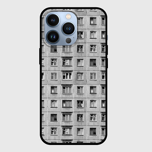 Чехол iPhone 13 Pro Эстетика хрущёвки / 3D-Черный – фото 1