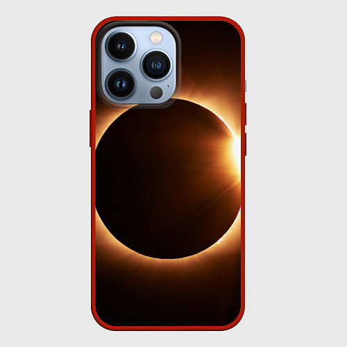 Чехол iPhone 13 Pro Полнолуние / 3D-Красный – фото 1