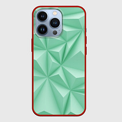 Чехол для iPhone 13 Pro Объемные пирамидки, цвет: 3D-красный