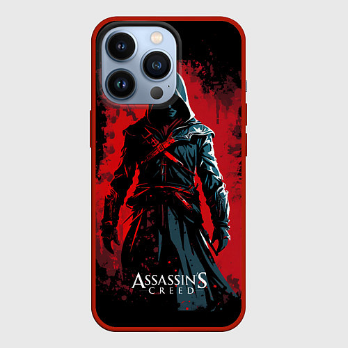 Чехол iPhone 13 Pro Assassins creed выход из темноты / 3D-Красный – фото 1