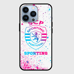 Чехол для iPhone 13 Pro Sporting neon gradient style, цвет: 3D-черный