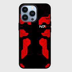 Чехол для iPhone 13 Pro Mass Effect - Red armor, цвет: 3D-черный