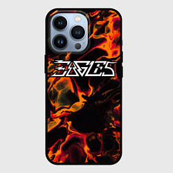 Чехол для iPhone 13 Pro Eagles red lava, цвет: 3D-черный