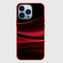 Чехол для iPhone 13 Pro Темная красная абстракция на черном фоне, цвет: 3D-красный