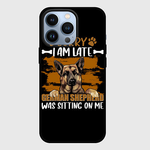 Чехол iPhone 13 Pro Немецкая овчарка - german shepherd / 3D-Черный – фото 1