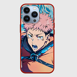 Чехол для iPhone 13 Pro Юдзи Итадори из Jujutsu Kaisen, цвет: 3D-красный