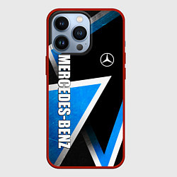 Чехол для iPhone 13 Pro Mercedes - blue metal, цвет: 3D-красный