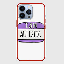 Чехол для iPhone 13 Pro Аутист значок, цвет: 3D-красный