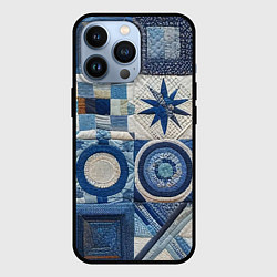 Чехол для iPhone 13 Pro Denim patchwork - ai art, цвет: 3D-черный