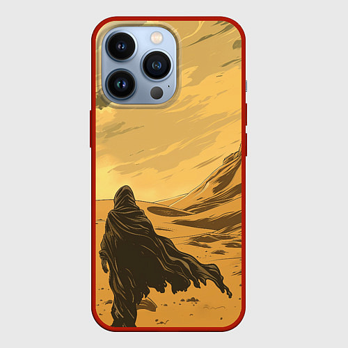 Чехол iPhone 13 Pro Dune - The Traveler / 3D-Красный – фото 1