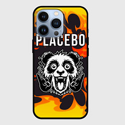 Чехол для iPhone 13 Pro Placebo рок панда и огонь, цвет: 3D-черный
