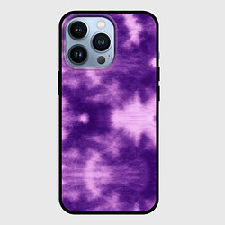 Чехол для iPhone 13 Pro Фиолетовый тайдай, цвет: 3D-черный