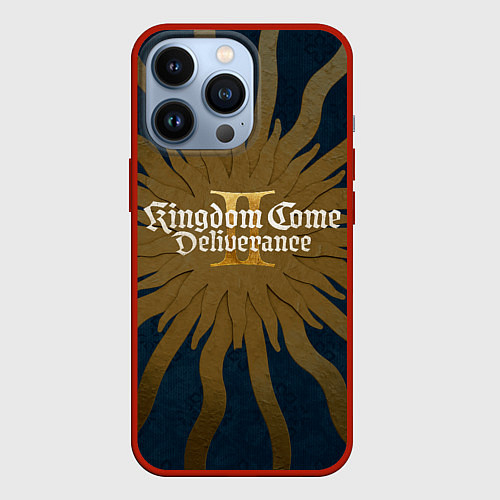 Чехол iPhone 13 Pro Kingdom come 2 deliverance key art / 3D-Красный – фото 1