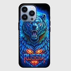 Чехол для iPhone 13 Pro Ледяной белый русский медведь, цвет: 3D-черный