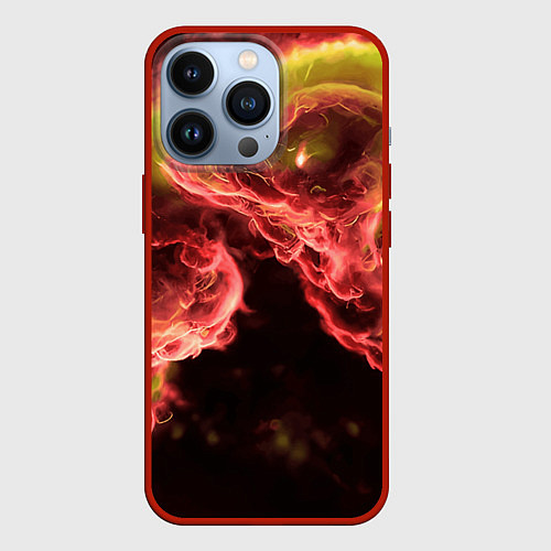 Чехол iPhone 13 Pro Адское пламя инферно - inferno flame / 3D-Красный – фото 1
