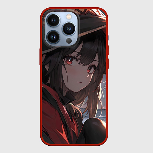 Чехол iPhone 13 Pro Konosuba Мэгумин cute / 3D-Красный – фото 1