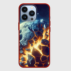 Чехол для iPhone 13 Pro Взрыв планеты - космос от нейросети, цвет: 3D-красный