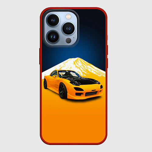 Чехол iPhone 13 Pro Спортивный японский автомобиль / 3D-Красный – фото 1