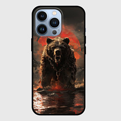 Чехол для iPhone 13 Pro Russian angry bear, цвет: 3D-черный