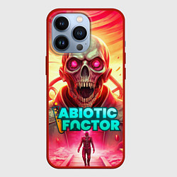 Чехол для iPhone 13 Pro Abiotic Factor монстр с черепом, цвет: 3D-красный