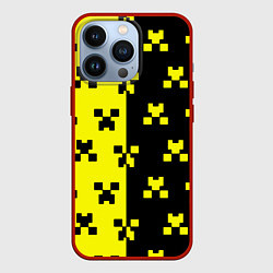 Чехол для iPhone 13 Pro Minecraft logo brend online, цвет: 3D-красный