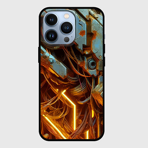 Чехол iPhone 13 Pro Cyber armor - ai art / 3D-Черный – фото 1
