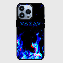 Чехол для iPhone 13 Pro The Witcher fire logo glitch, цвет: 3D-черный