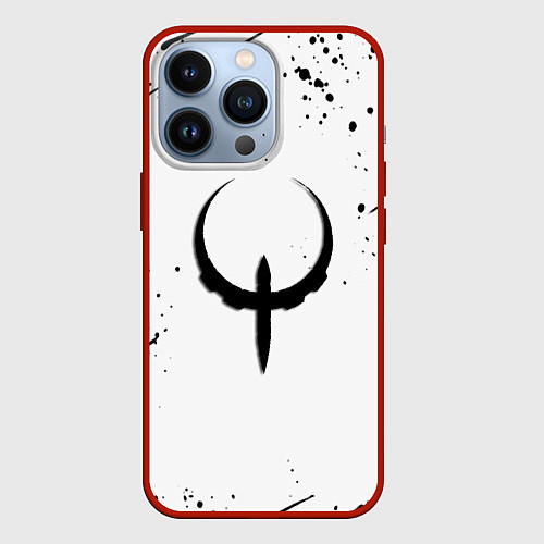 Чехол iPhone 13 Pro Квейк краски текстура гейм / 3D-Красный – фото 1