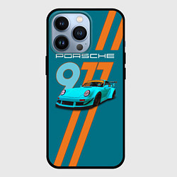 Чехол для iPhone 13 Pro Porsche немецкий спорткар, цвет: 3D-черный