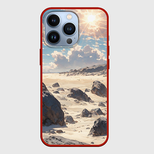 Чехол iPhone 13 Pro Аниме пляж / 3D-Красный – фото 1