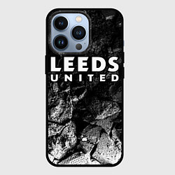 Чехол для iPhone 13 Pro Leeds United black graphite, цвет: 3D-черный