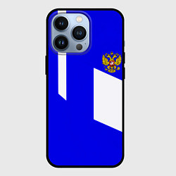 Чехол для iPhone 13 Pro Россия спортивный стиль, цвет: 3D-черный