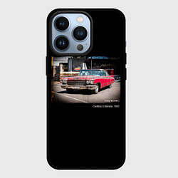Чехол для iPhone 13 Pro Ретро автомобиль Cadillac Eldorado 1960 года, цвет: 3D-черный