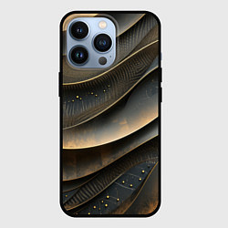 Чехол для iPhone 13 Pro Лакшери текстура с узорами, цвет: 3D-черный