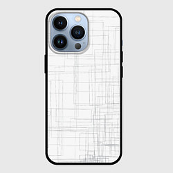 Чехол для iPhone 13 Pro Паттерн абстракция хаотичная клетка - crazy square, цвет: 3D-черный