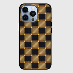 Чехол для iPhone 13 Pro Узор в шахматную клетку из квадратов, цвет: 3D-черный