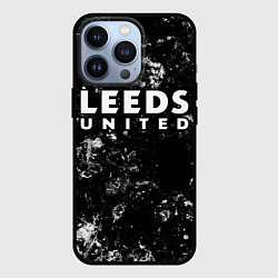 Чехол для iPhone 13 Pro Leeds United black ice, цвет: 3D-черный