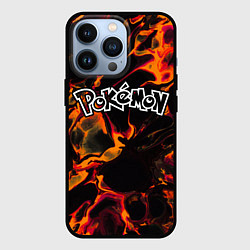 Чехол для iPhone 13 Pro Pokemon red lava, цвет: 3D-черный