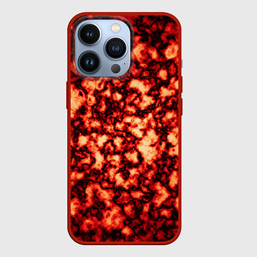 Чехол iPhone 13 Pro Узор огня / 3D-Красный – фото 1