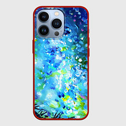 Чехол для iPhone 13 Pro Млечный путь и звездное небо, цвет: 3D-красный