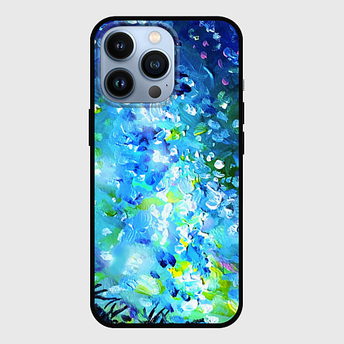 Чехол iPhone 13 Pro Млечный путь и звездное небо / 3D-Черный – фото 1