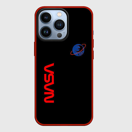 Чехол iPhone 13 Pro Nasa космический бренд / 3D-Красный – фото 1