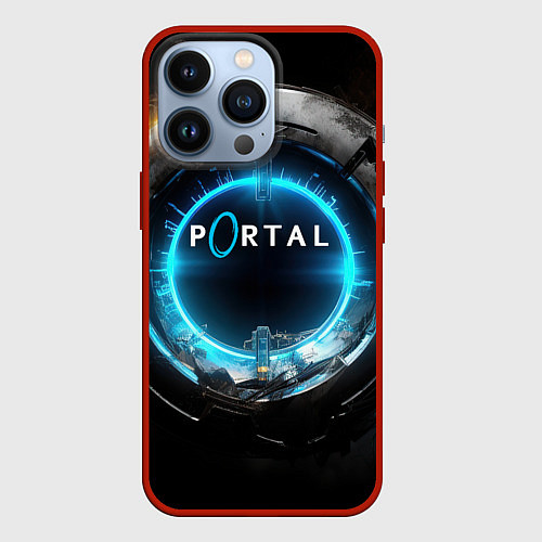 Чехол iPhone 13 Pro Portal логотип игры / 3D-Красный – фото 1