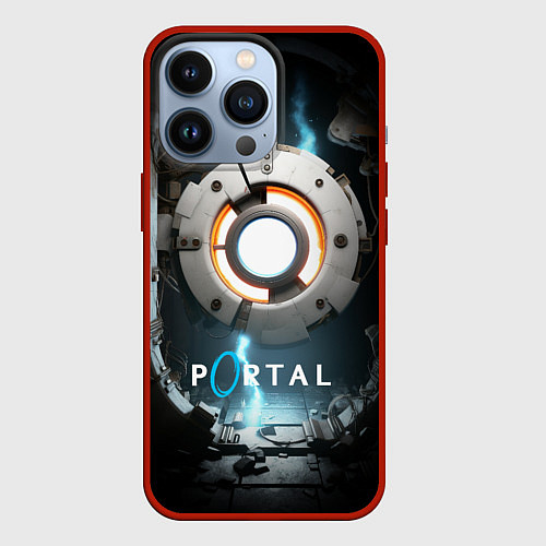 Чехол iPhone 13 Pro Portal space / 3D-Красный – фото 1